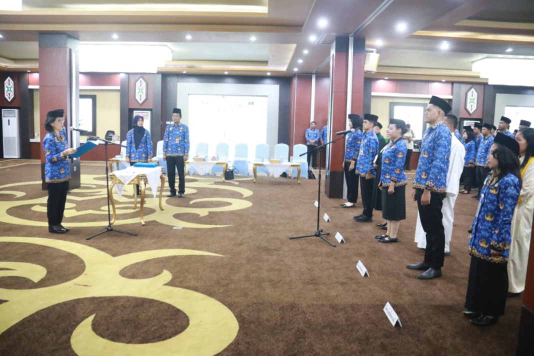 Linae Ingatkan ASN Jauhi Flexing, Judi Online, dan Narkoba Saat Ambil Sumpah PNS-EnterKal
