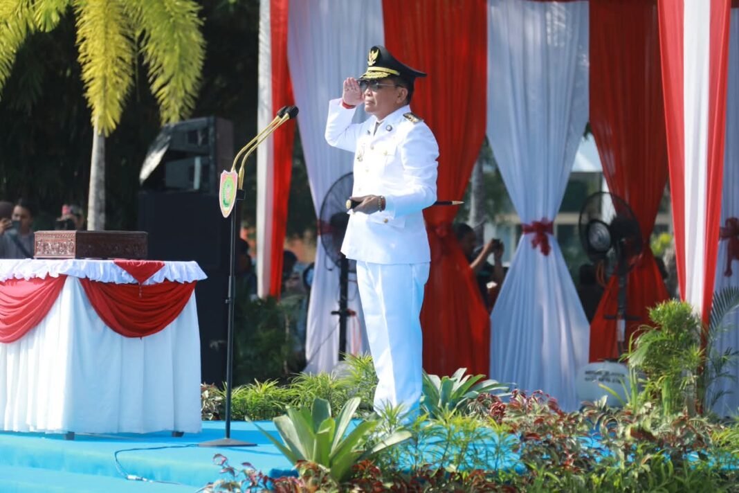 Agustiar Sabran Pimpin Upacara HUT ke-81 RI di Halaman Kantor Gubernur Kalteng-EnterKal