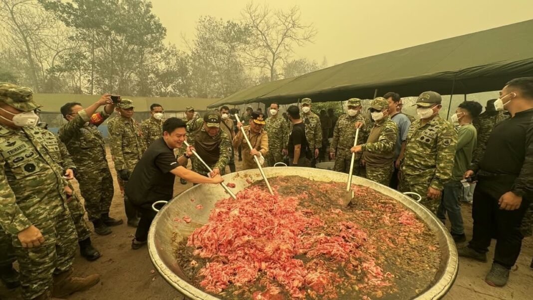 Agustiar Sabran dan Pangdam Dampingi Aksi Kuliner Merah Putih untuk Penanganan Karhutla